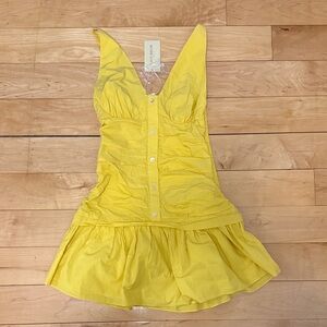 Ramy Brook Sunny Yellow Button-Down Dress